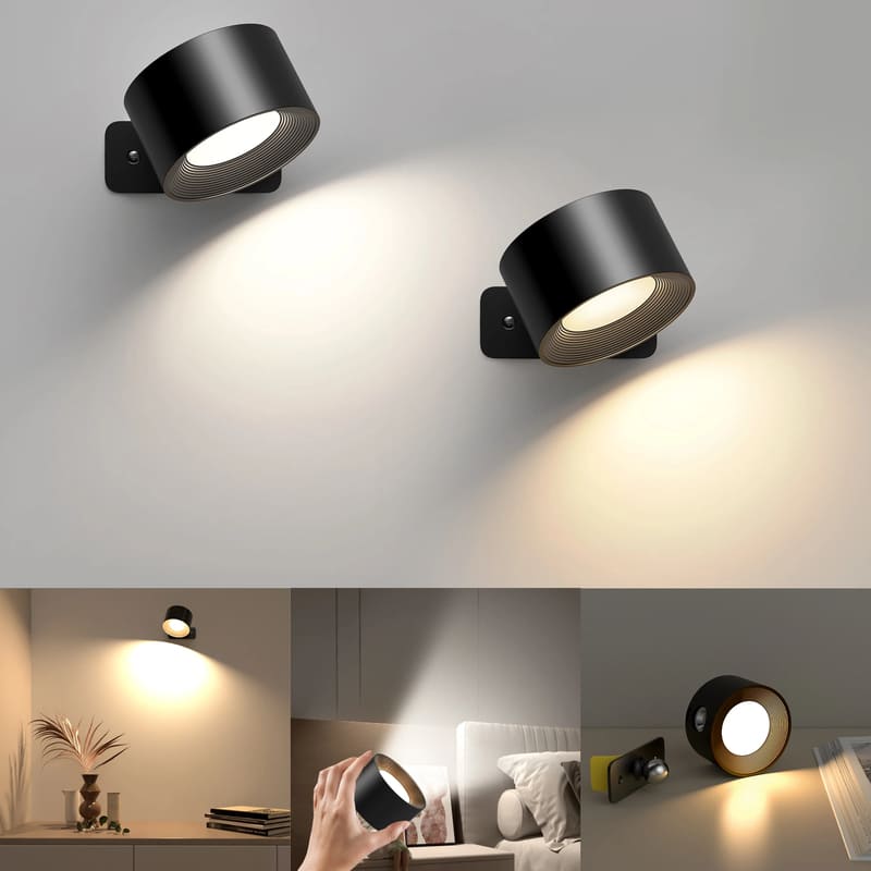 Wireless Indoor LED Bifocal Wall Sconce