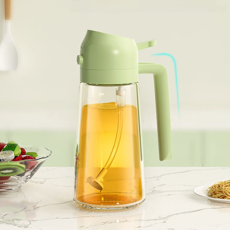 Oil Sprayer Dispenser Oil and Vinegar Holder 2-in-1