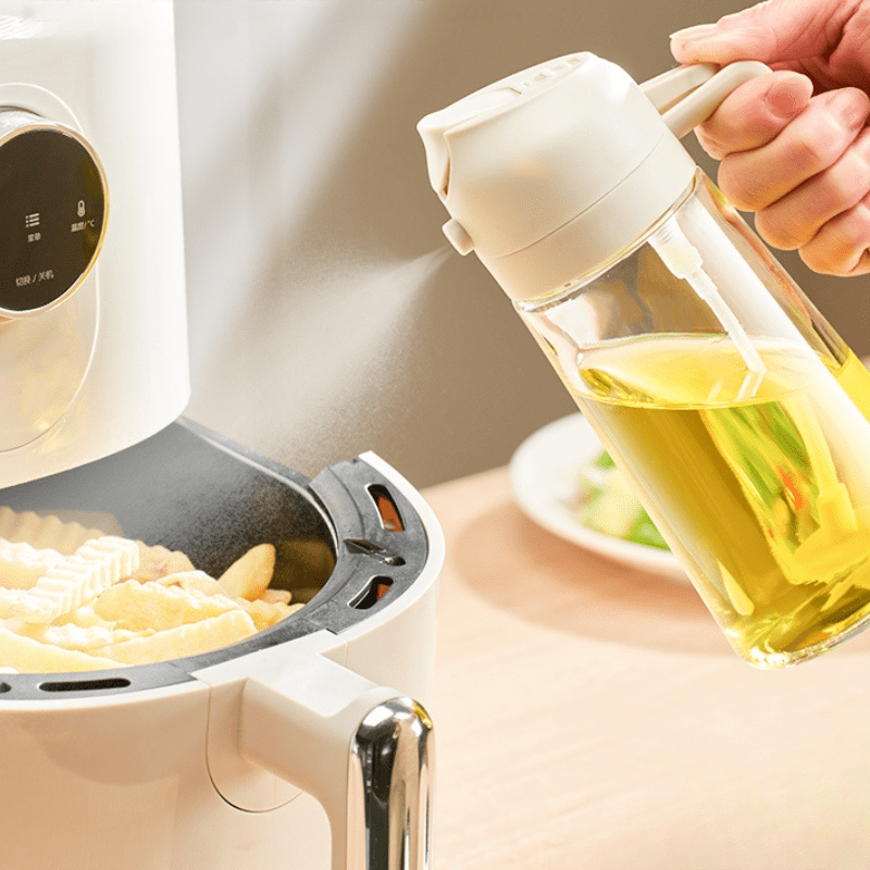 Oil Sprayer Dispenser Oil and Vinegar Holder 2-in-1