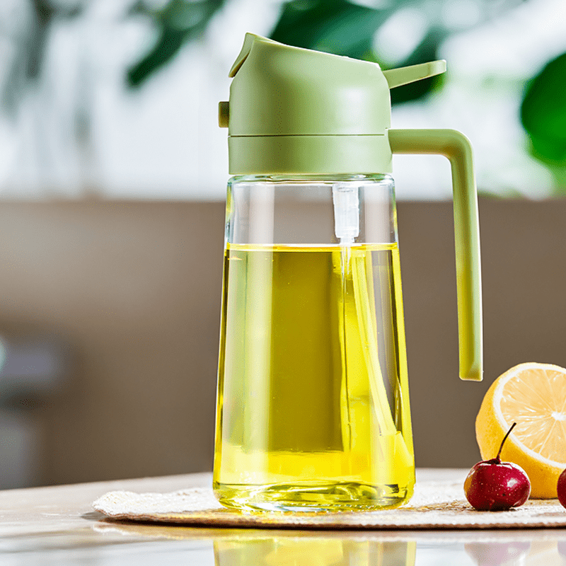 Oil Sprayer Dispenser Oil and Vinegar Holder 2-in-1