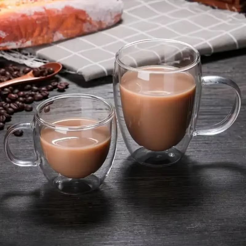 Double Wall Glass Mug Coffee Tea Corner