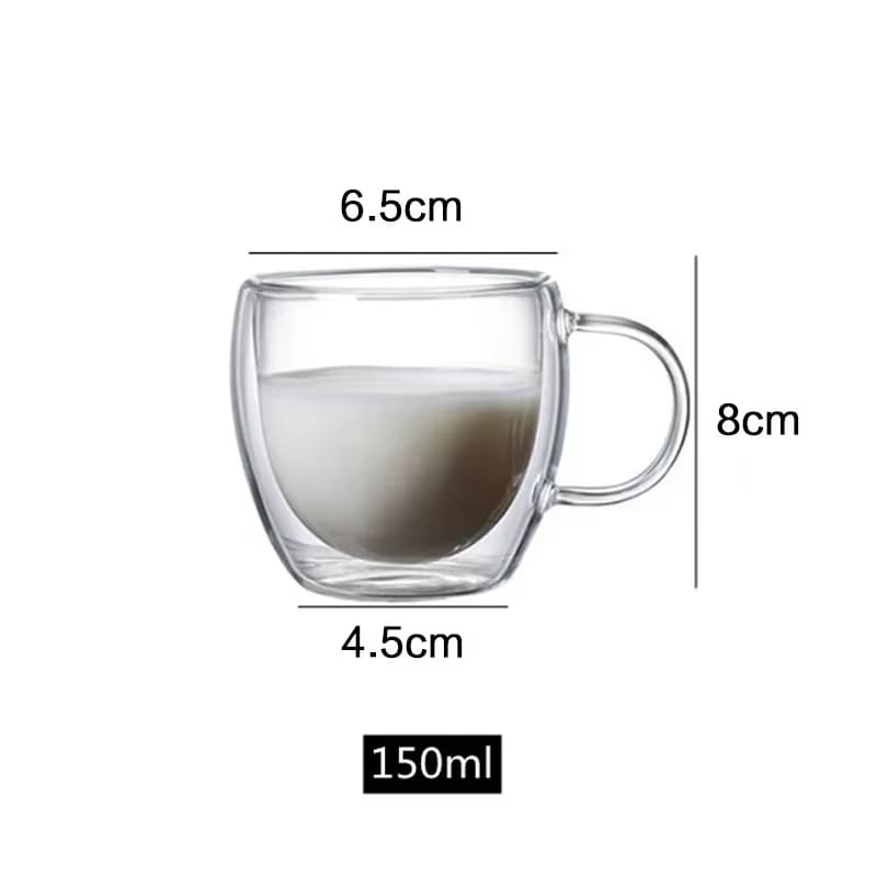 Double Wall Glass Mug Coffee Tea Corner