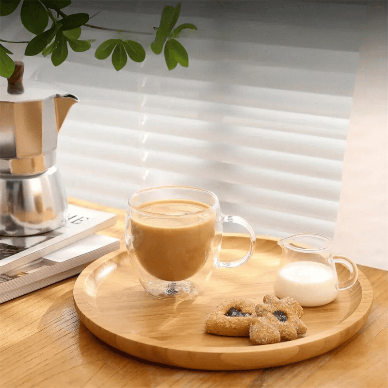 Double Wall Glass Mug Coffee Tea Corner