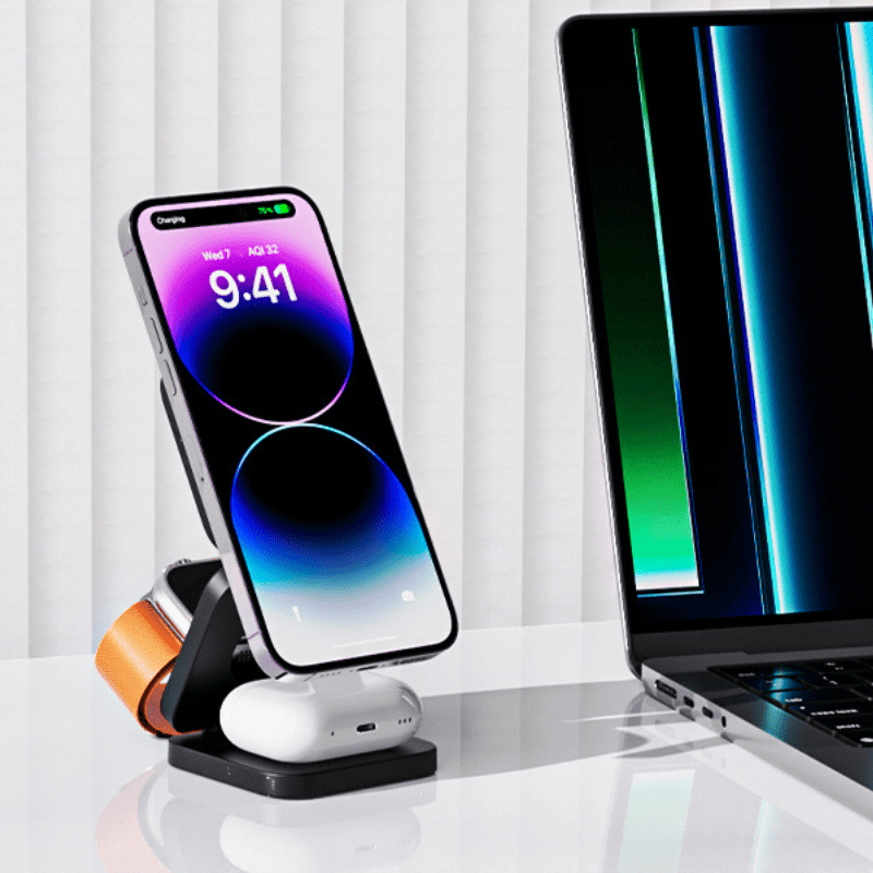 iPhone Wireless Charger Stand for Apple Watch and AirPods