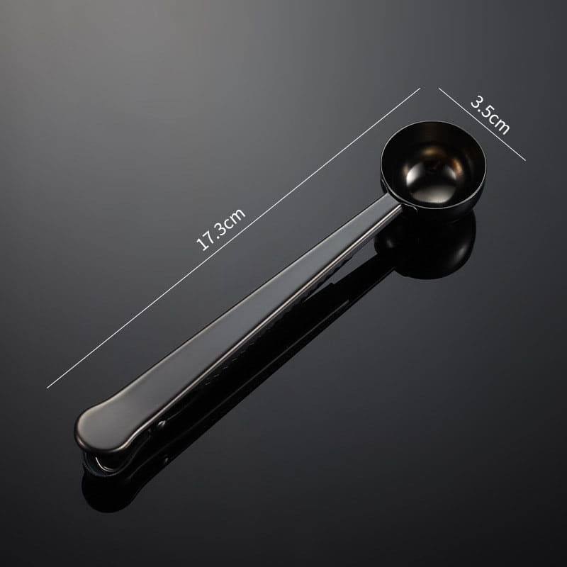 Stainless Steel Coffee Spoon with Clamp and Packaging Clip