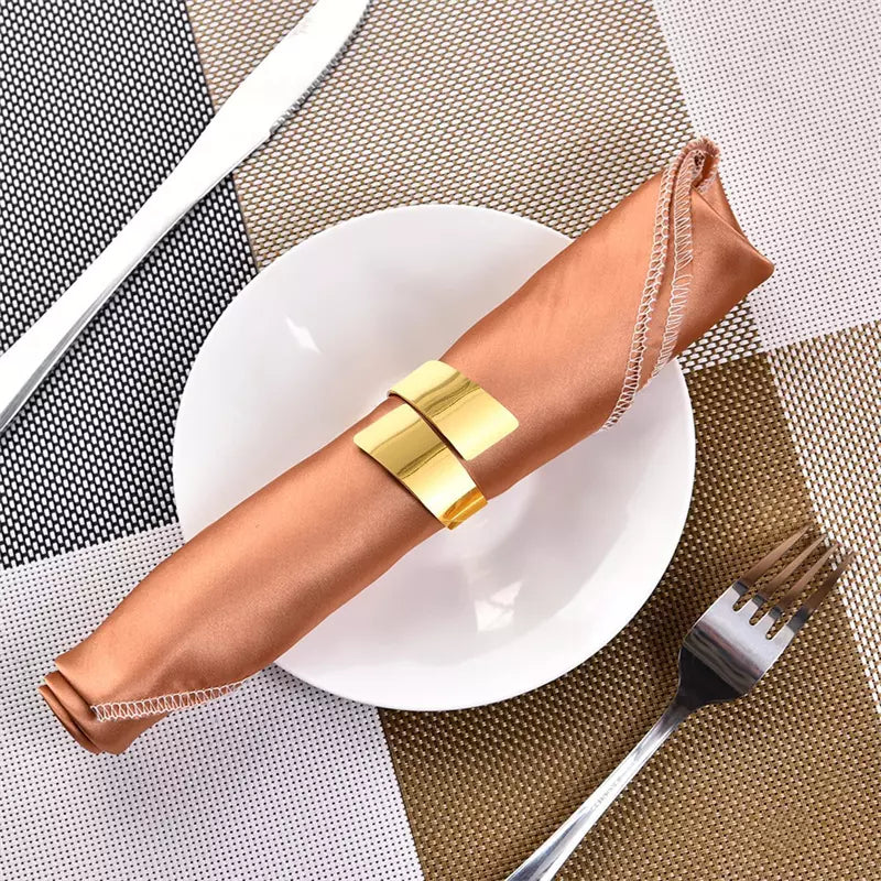 6-piece Spiral Fabric Napkin Rings Set