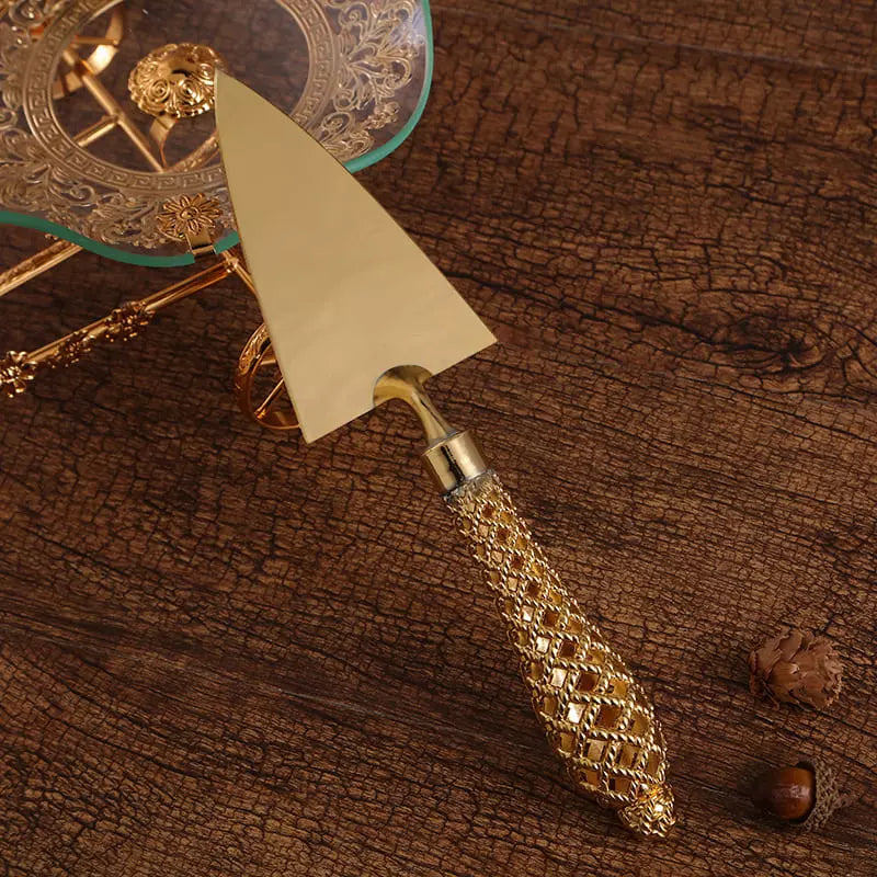 Gold Palette Knife and Spatula Set for Cake