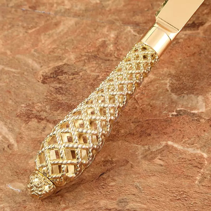Gold Palette Knife and Spatula Set for Cake