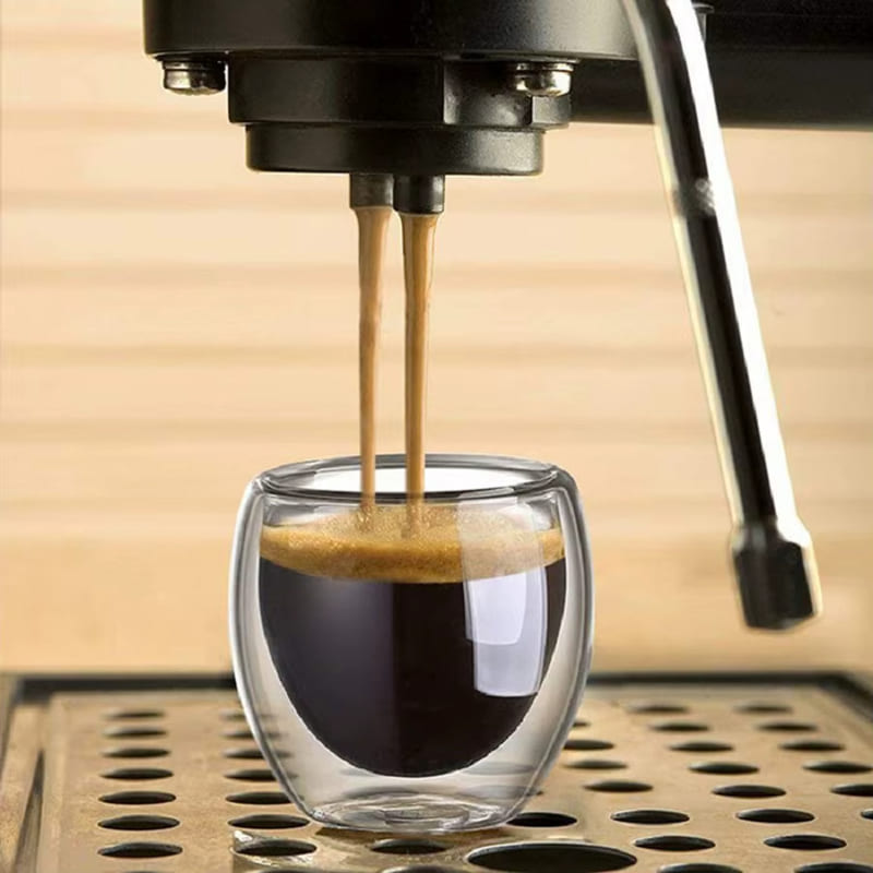 Double-Walled Glass Cup for Coffee and Tea