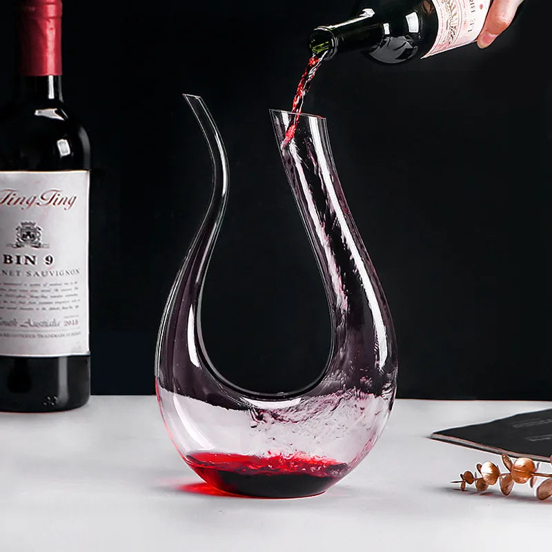 Polished Glass Swan Wine Decanter Decanter