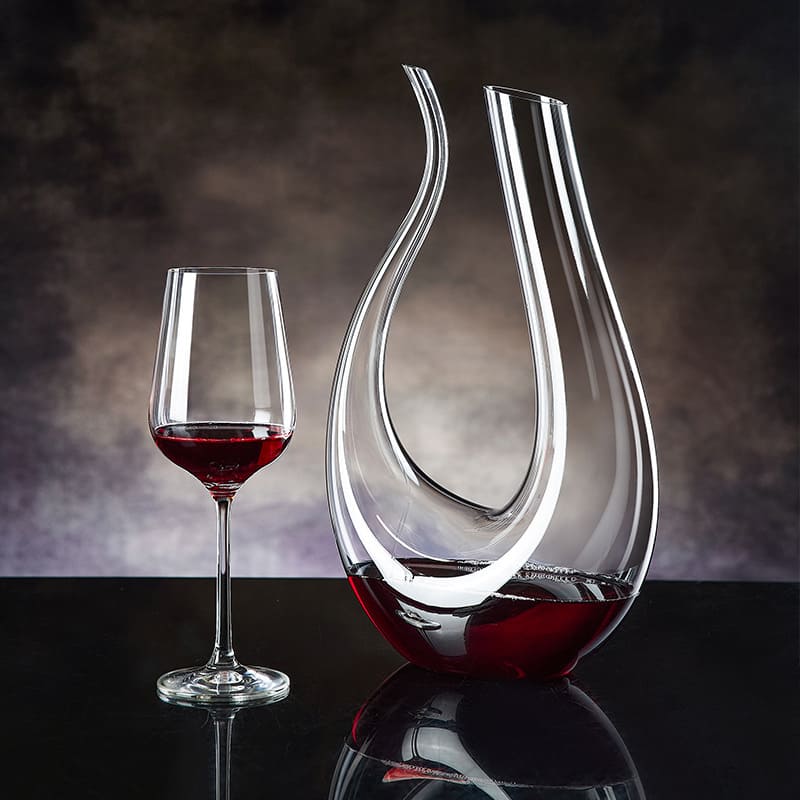Polished Glass Swan Wine Decanter Decanter