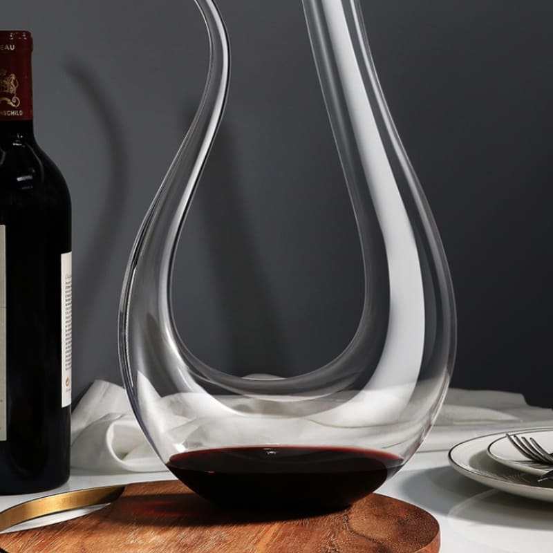 Polished Glass Swan Wine Decanter Decanter