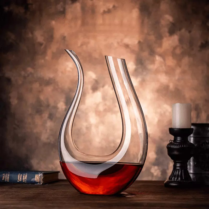 Polished Glass Swan Wine Decanter Decanter