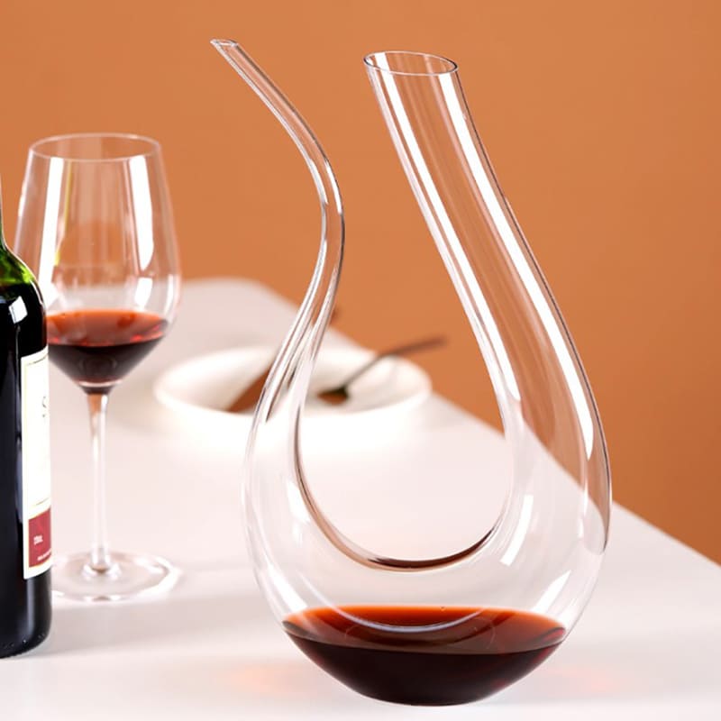 Polished Glass Swan Wine Decanter Decanter