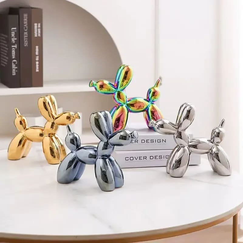 Living Room Decoration Ceramic Dog Balloon Statue