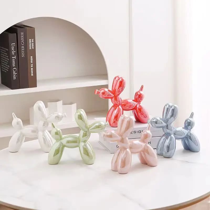Living Room Decoration Ceramic Dog Balloon Statue