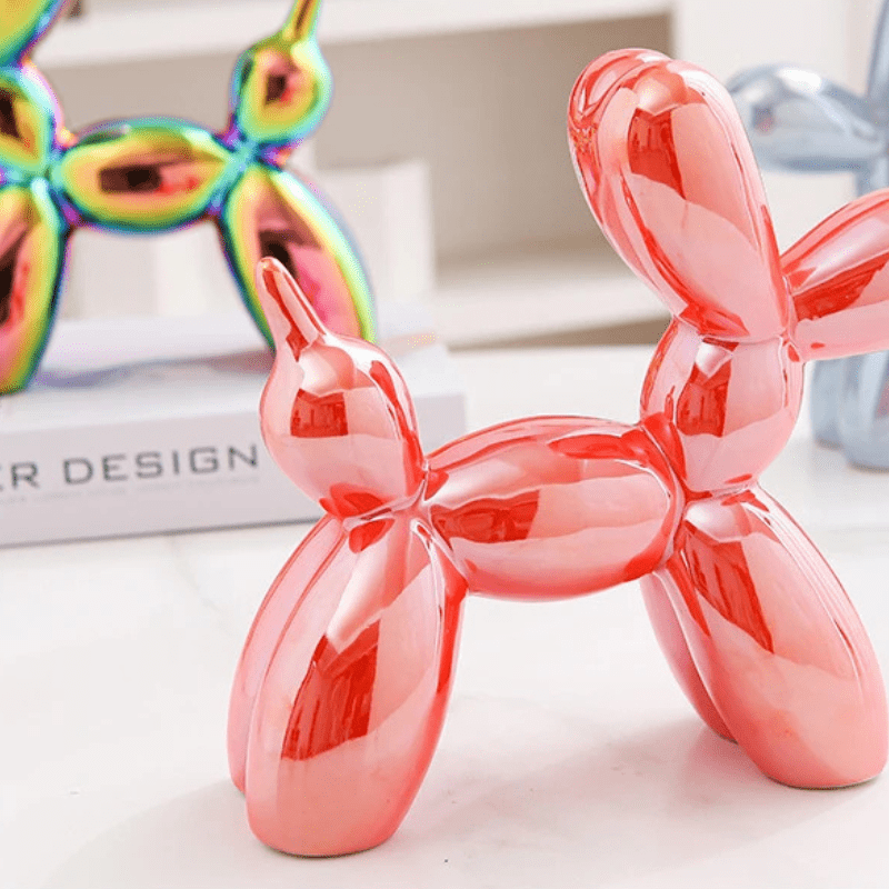 Living Room Decoration Ceramic Dog Balloon Statue