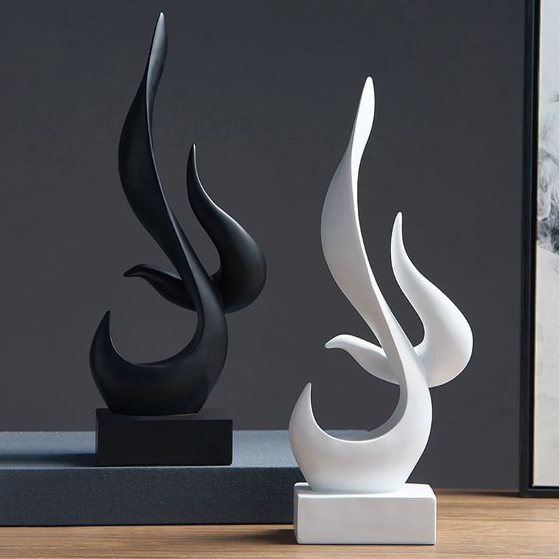 Room Decoration Resin Abstract Flame Sculpture Polystone
