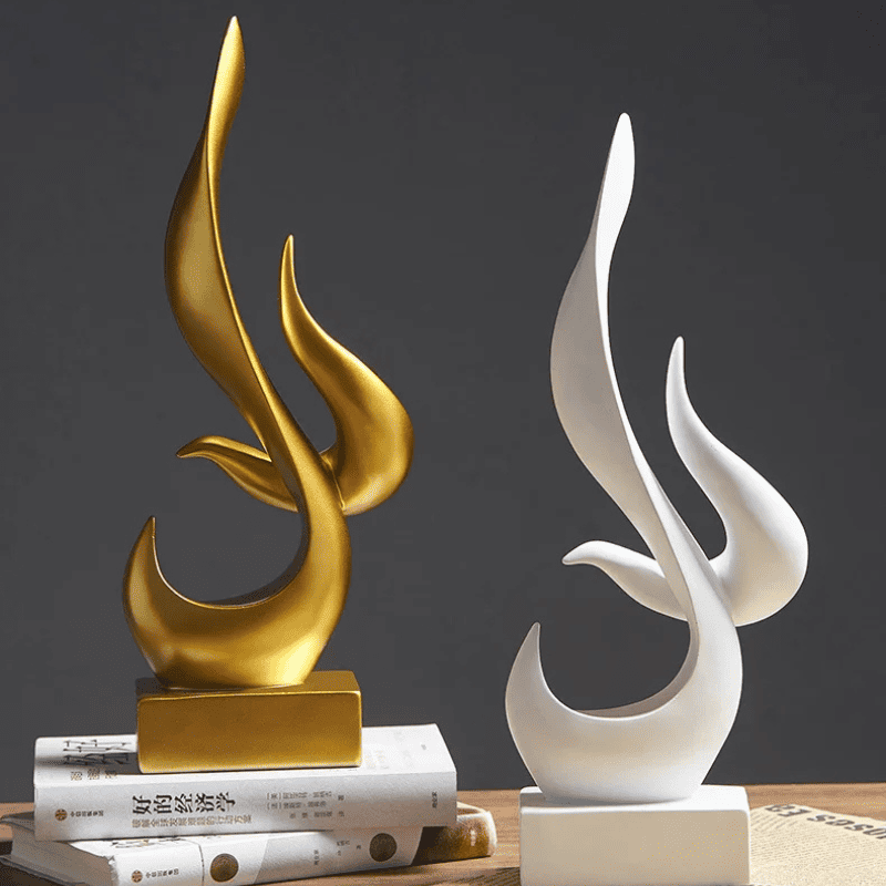 Room Decoration Resin Abstract Flame Sculpture Polystone