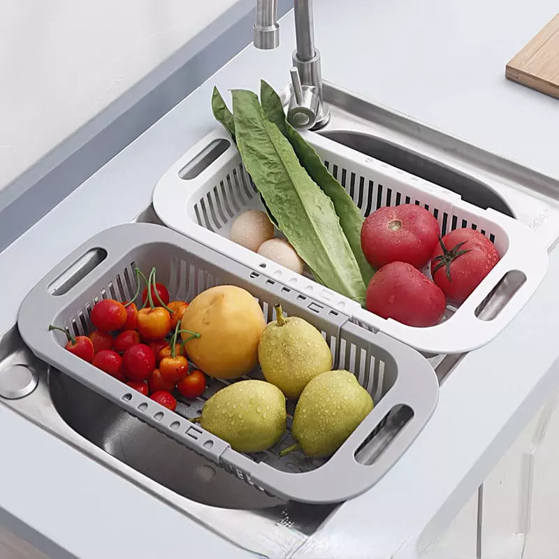Expandable Polyhouse Food Drainer Basket