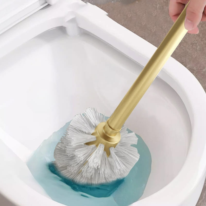 Golden Aluminum Support Bathroom Toilet Brush