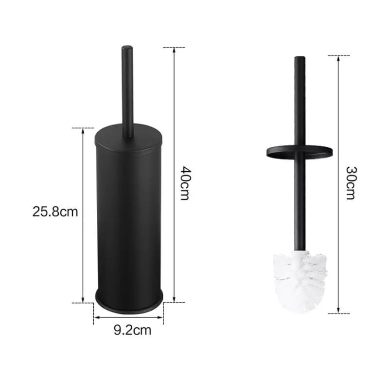 Premium Aluminum Bathroom Toilet Brush with Holder