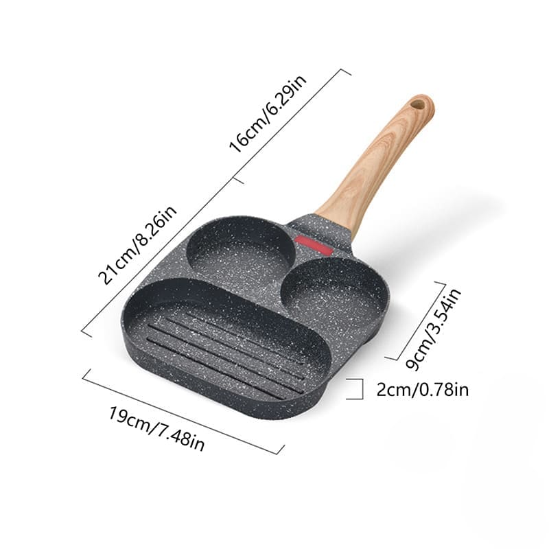 4-in-1 Non-Stick Frying Pan Egg Pan