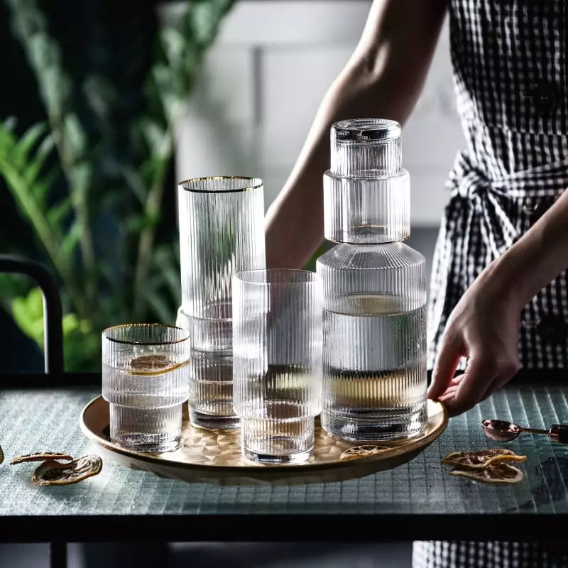 Borosilicate Glass Pitcher with Cups Juice Pitcher