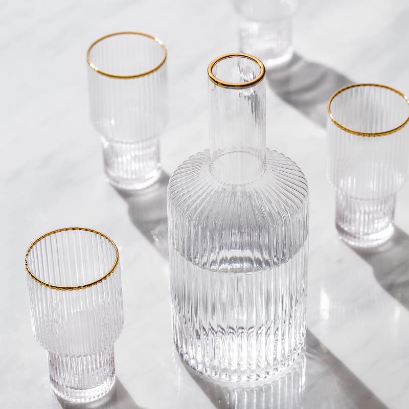 Borosilicate Glass Pitcher with Cups Juice Pitcher