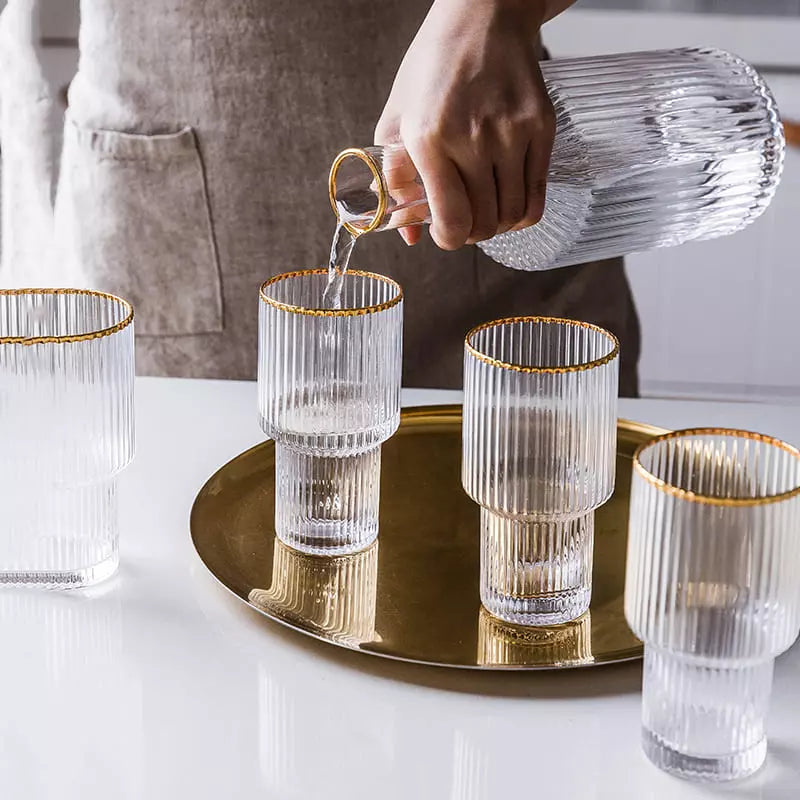 Borosilicate Glass Pitcher with Cups Juice Pitcher