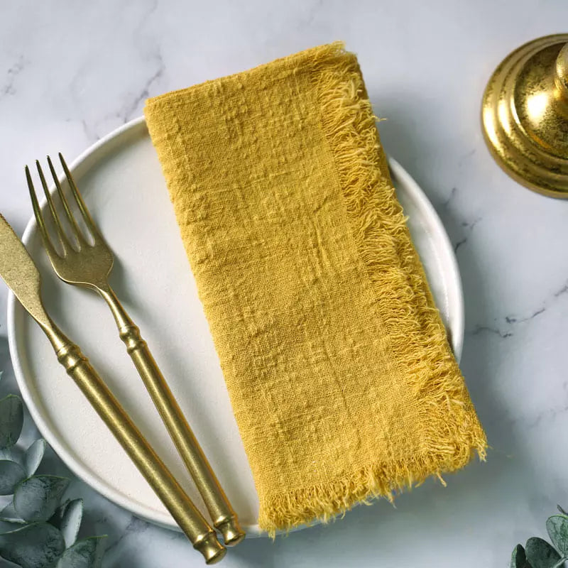 Rustic Fabric Napkin Set for Table Settings 20 Pieces