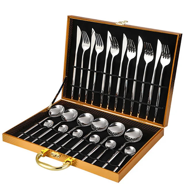 Premium 24-Piece Stainless Steel Cutlery Set