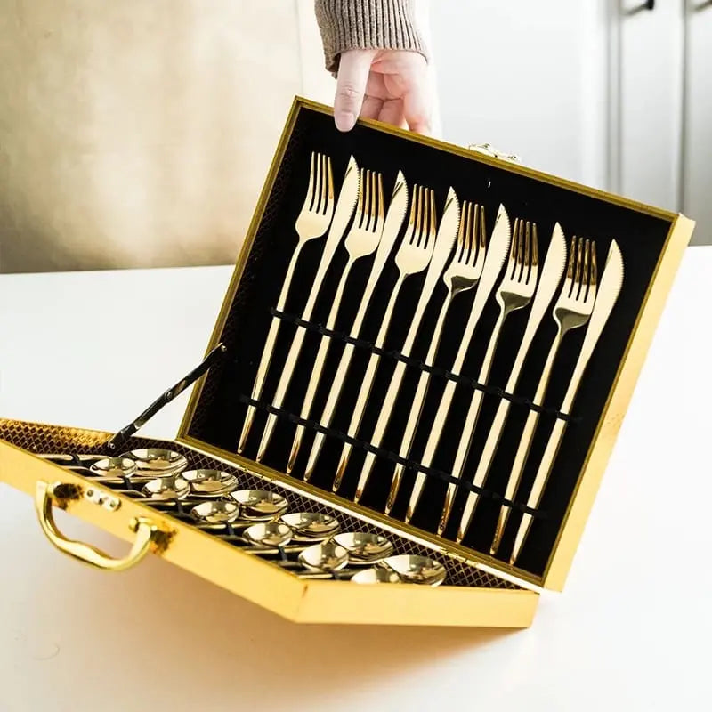 Premium 24-Piece Stainless Steel Cutlery Set