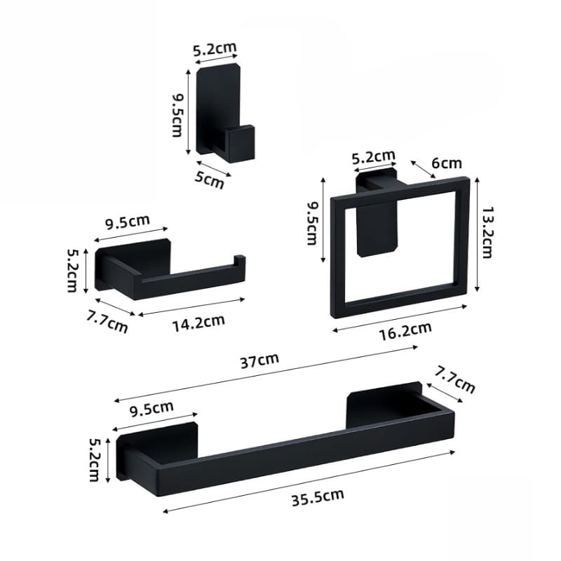5-Piece Stainless Steel Bathroom Accessory Kit