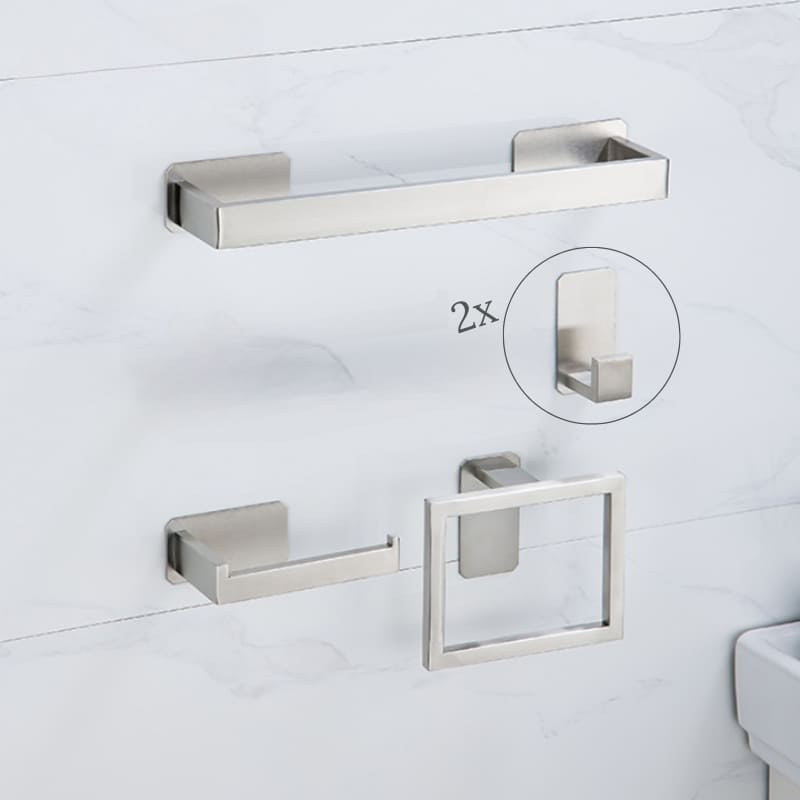 5-Piece Stainless Steel Bathroom Accessory Kit