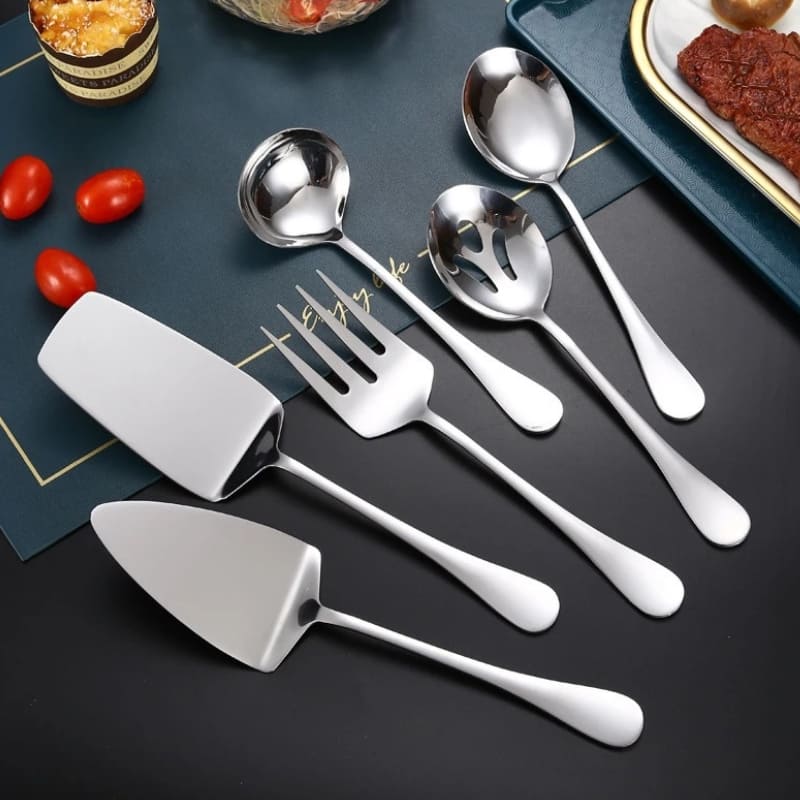 6-Piece Golden Stainless Steel Kitchen Utensil Set