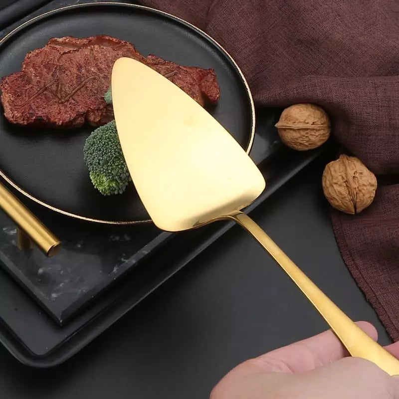 6-Piece Golden Stainless Steel Kitchen Utensil Set
