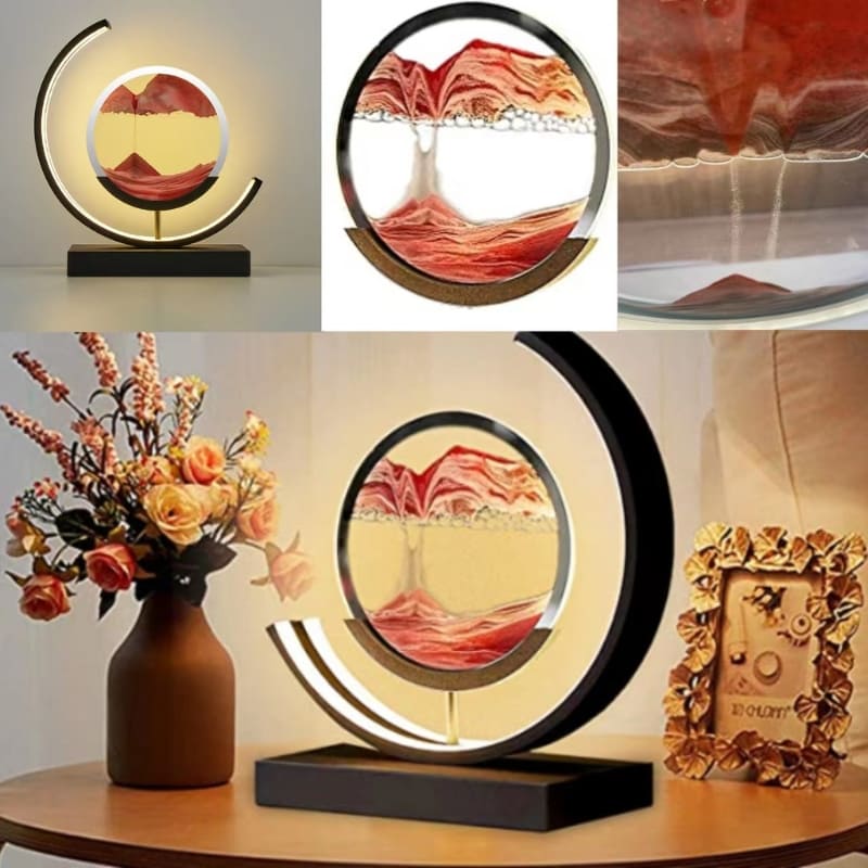 Decorative LED Hourglass Table Lamp