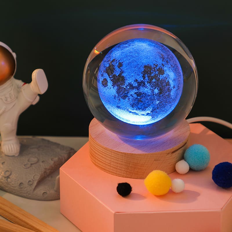 3D Crystal Ball LED Desk Lamp Night Light
