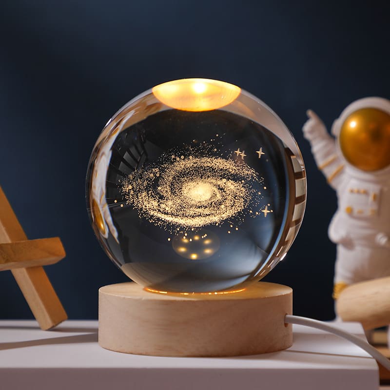 3D Crystal Ball LED Desk Lamp Night Light