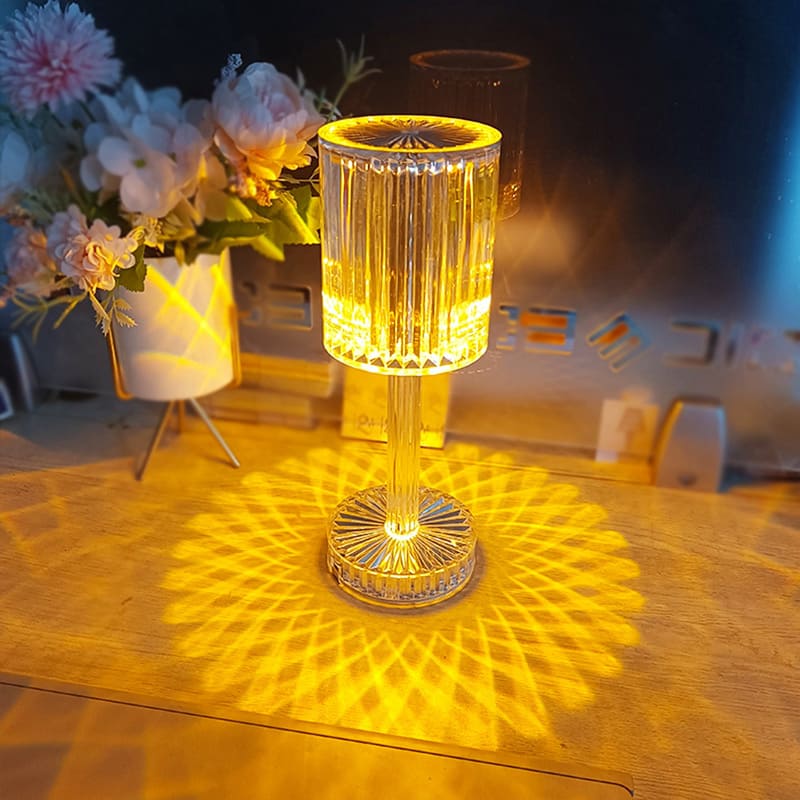 Rechargeable Wireless LED Crystal Table Lamp