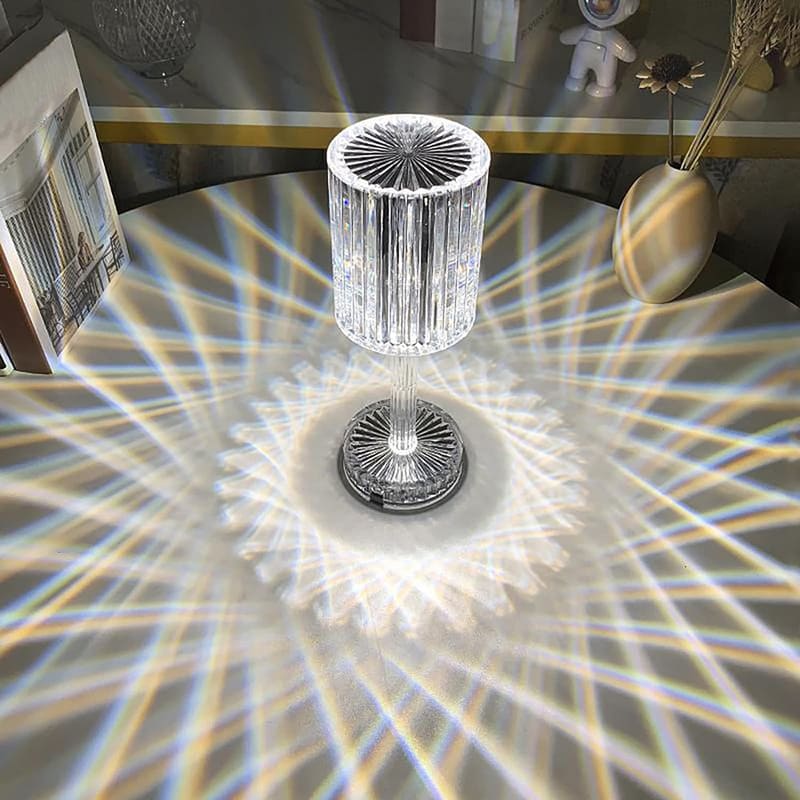 Rechargeable Wireless LED Crystal Table Lamp