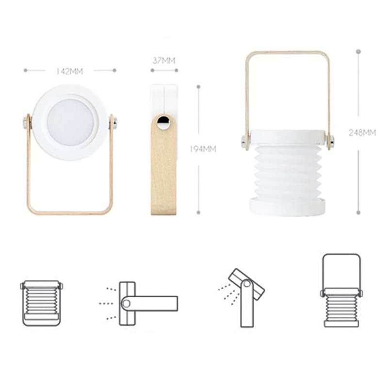 LED Table Lamp with Handle Reading Light