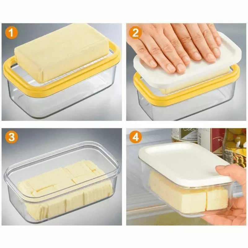 Butter Dish with Butter Knife and Slicer