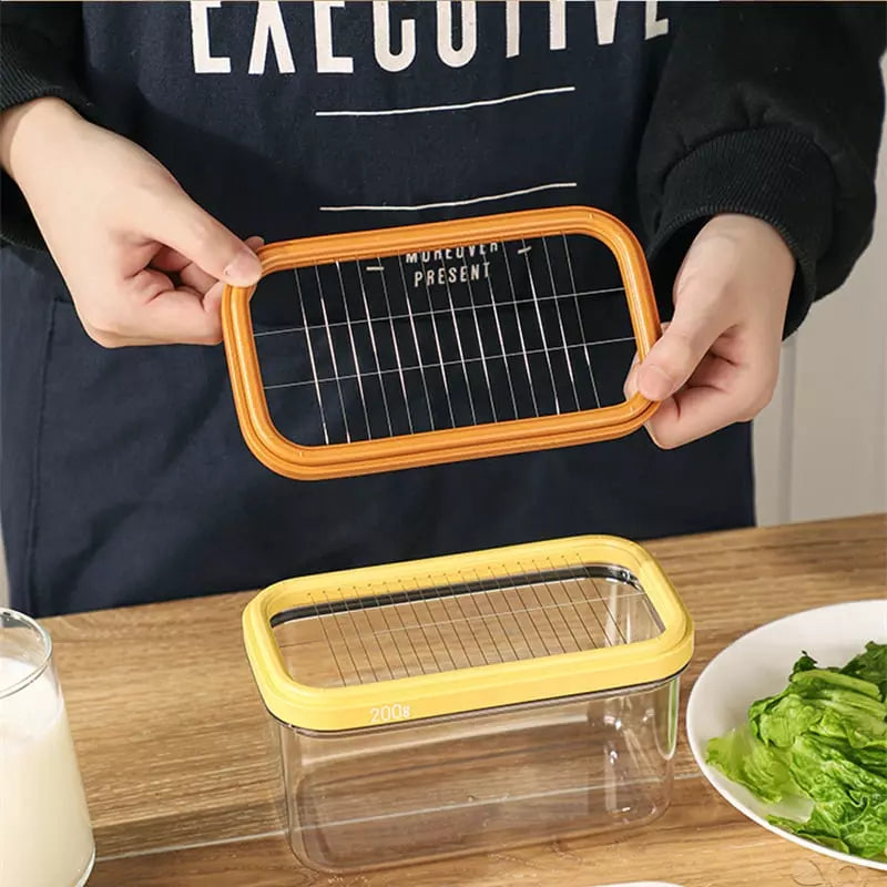 Butter Dish with Butter Knife and Slicer