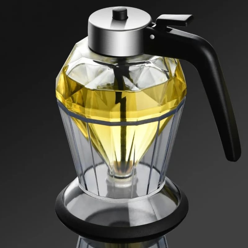 Glass Honey Jar with Lid and Honey Dispenser with Polyresin Base
