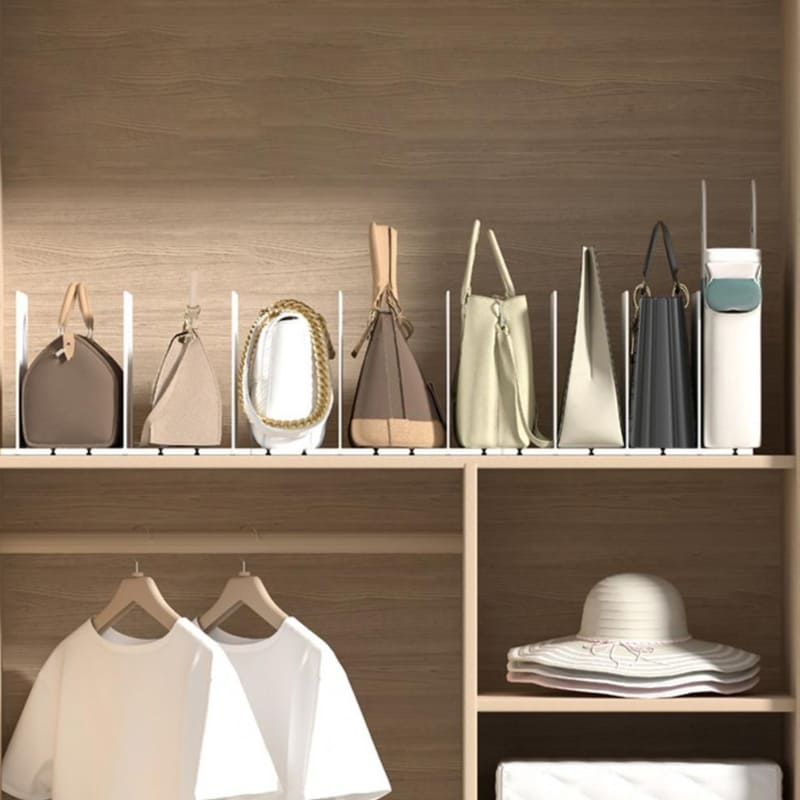 Acrylic Bag Organizer with Retractable Dividers