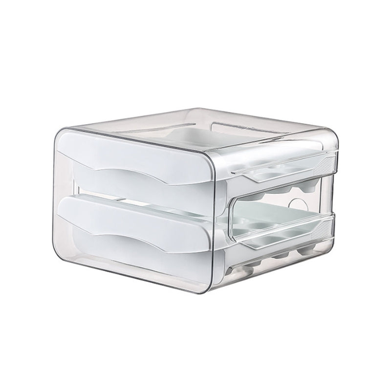 Refrigerator Organizer with Drawers and Egg Tray