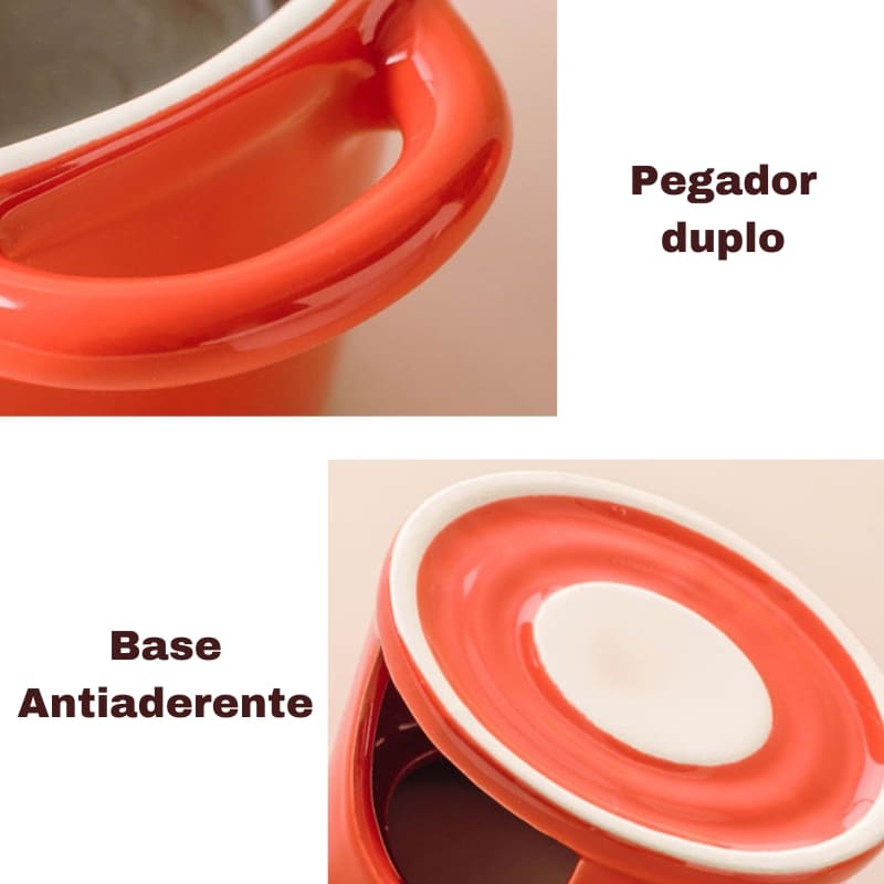 Ceramic Cheese and Chocolate Fondue Pot