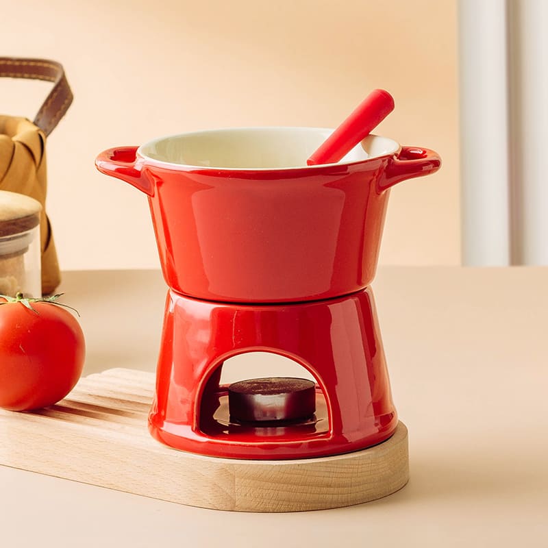 Ceramic Cheese and Chocolate Fondue Pot